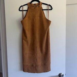 Tan Suede Mini Dress